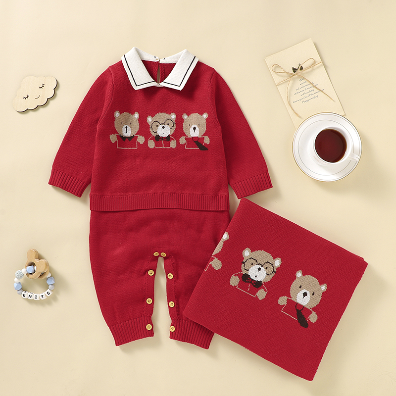 Baby Nursery Themes - Set Pakaian Bayi Katun, Jumpsuit Rajut