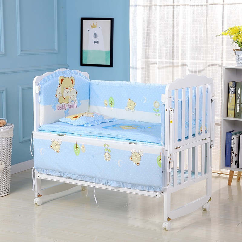 Convertible Crib Set - 6 buah Set tempat tidur katun