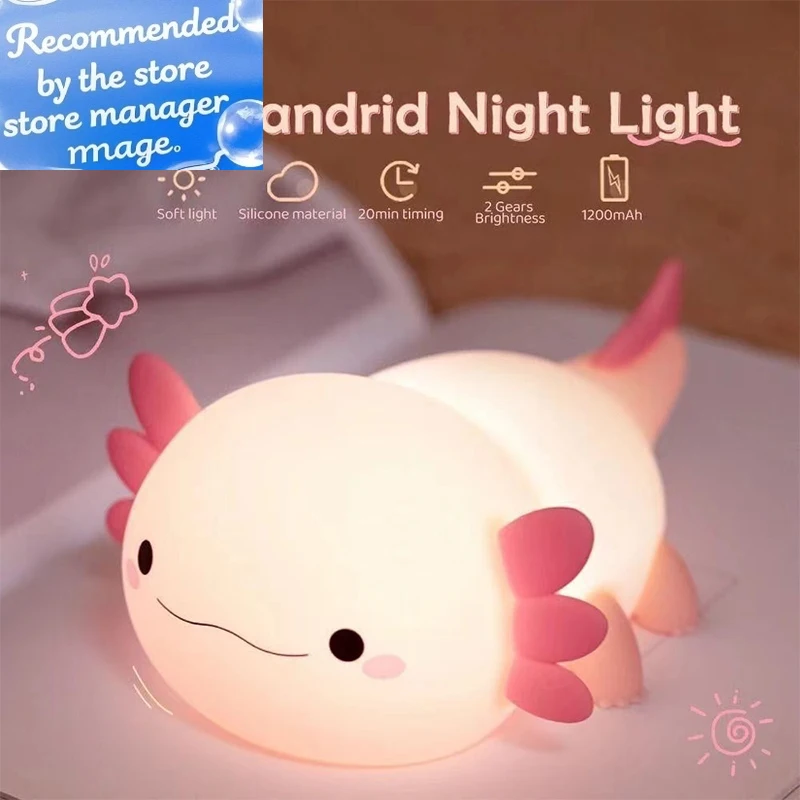Baby Nursery Equipment - Lampu Tidur Axolotl Lucu Lampu Tidur