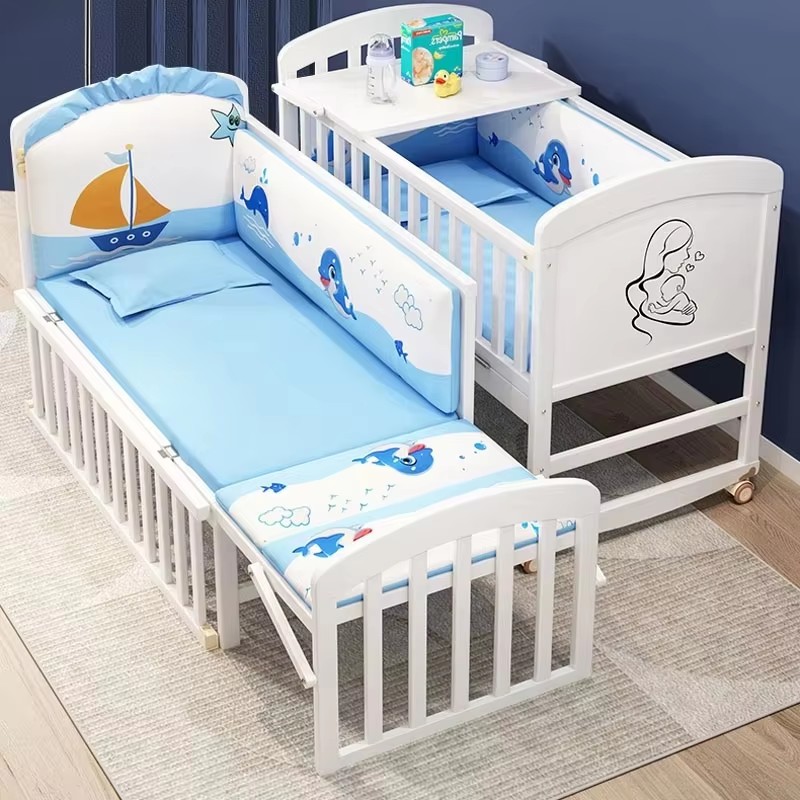 Convertible Crib Set - Tempat Tidur Bayi Kayu Dengan Kelambu