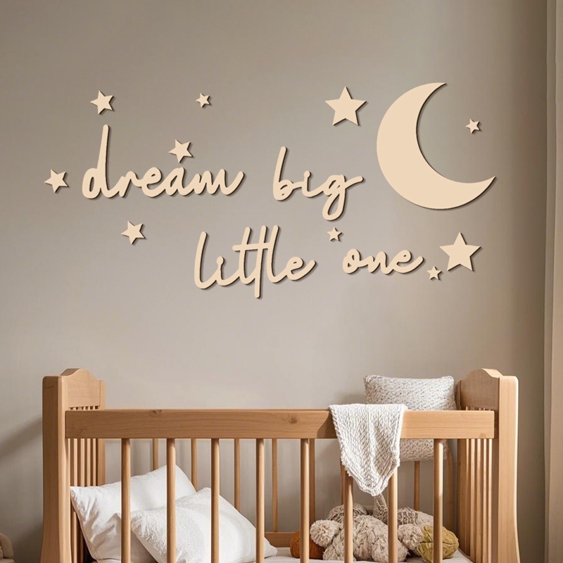 Baby Nursery Letters - Mimpi Besar Si Kecil Tanda Kayu