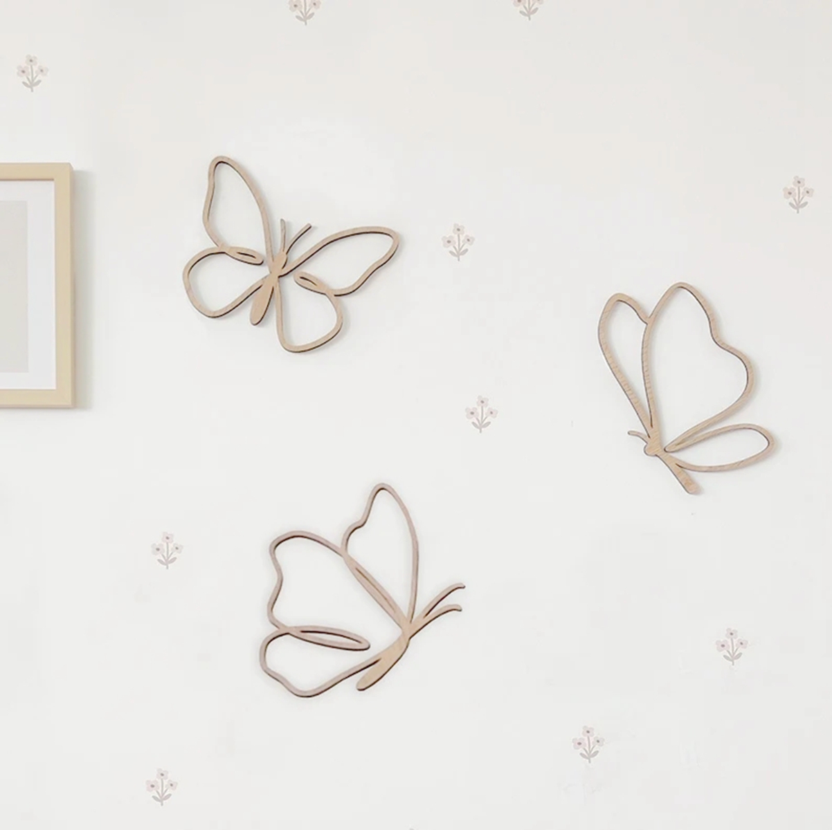 Baby Nursery Letters - Papan Kayu Kupu-Kupu, Dekorasi Dinding Kayu,