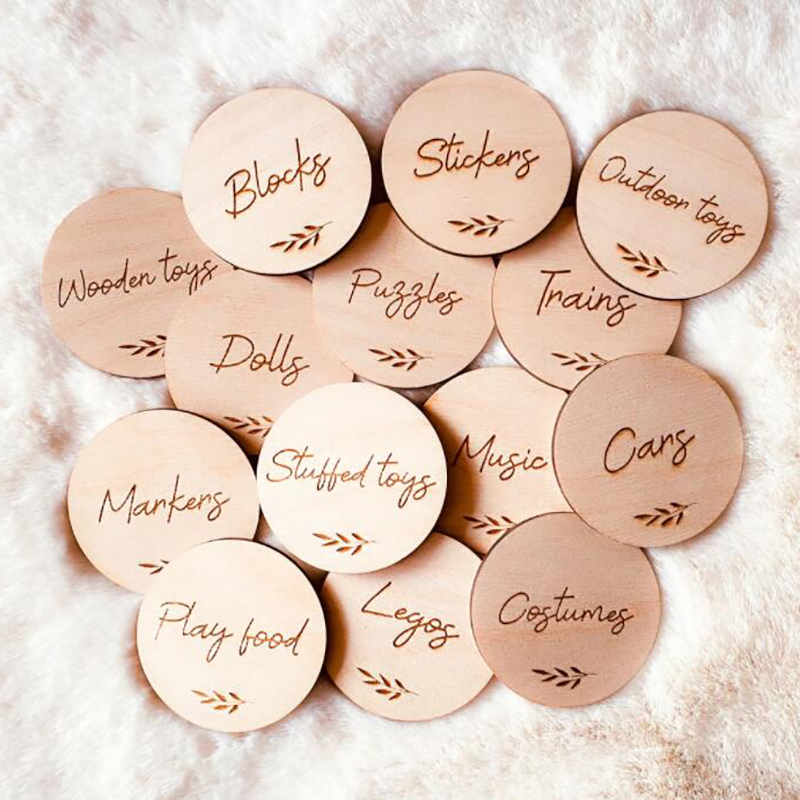 Baby Nursery Equipment - Label Penanda Penyimpanan Kayu, Label Klasifikasi