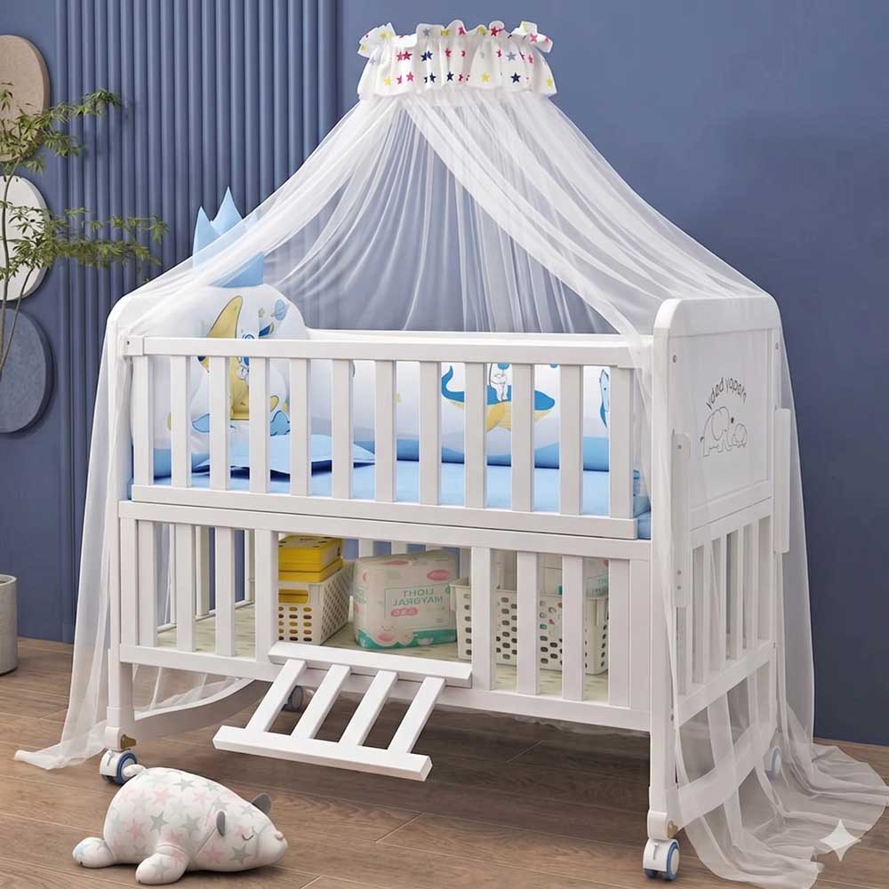 Convertible Crib Set - Tempat Tidur Bayi Premium dari Kayu