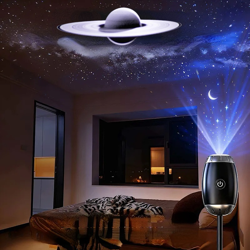 Night Light Projector Stars - Proyektor Bintang Galaksi Mini Lampu Malam