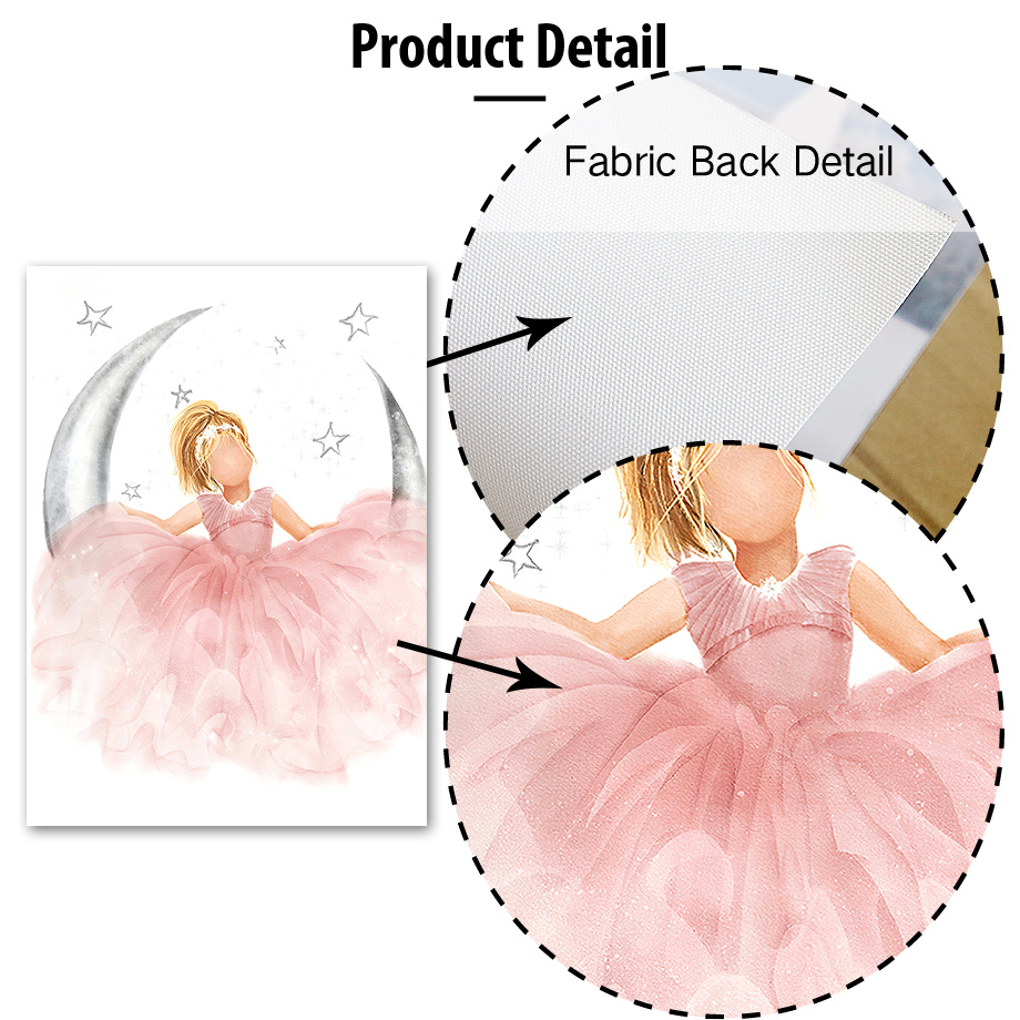 Lukisan Kanvas Pembibitan Seni - Baby Nursery Girl ulasan dan harga