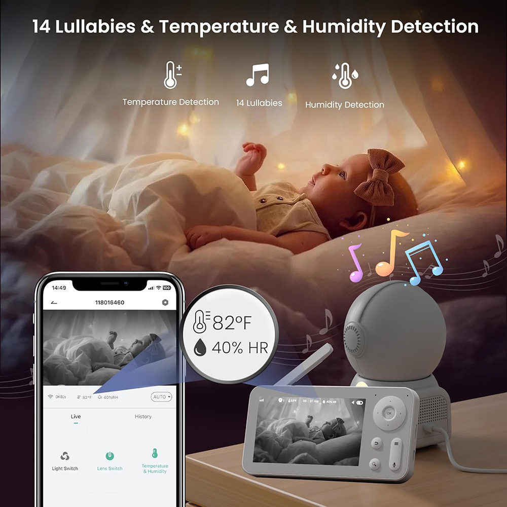 Monitor Bayi 2K dengan 2 Kamer - Baby Nursery Equipment ulasan dan harga