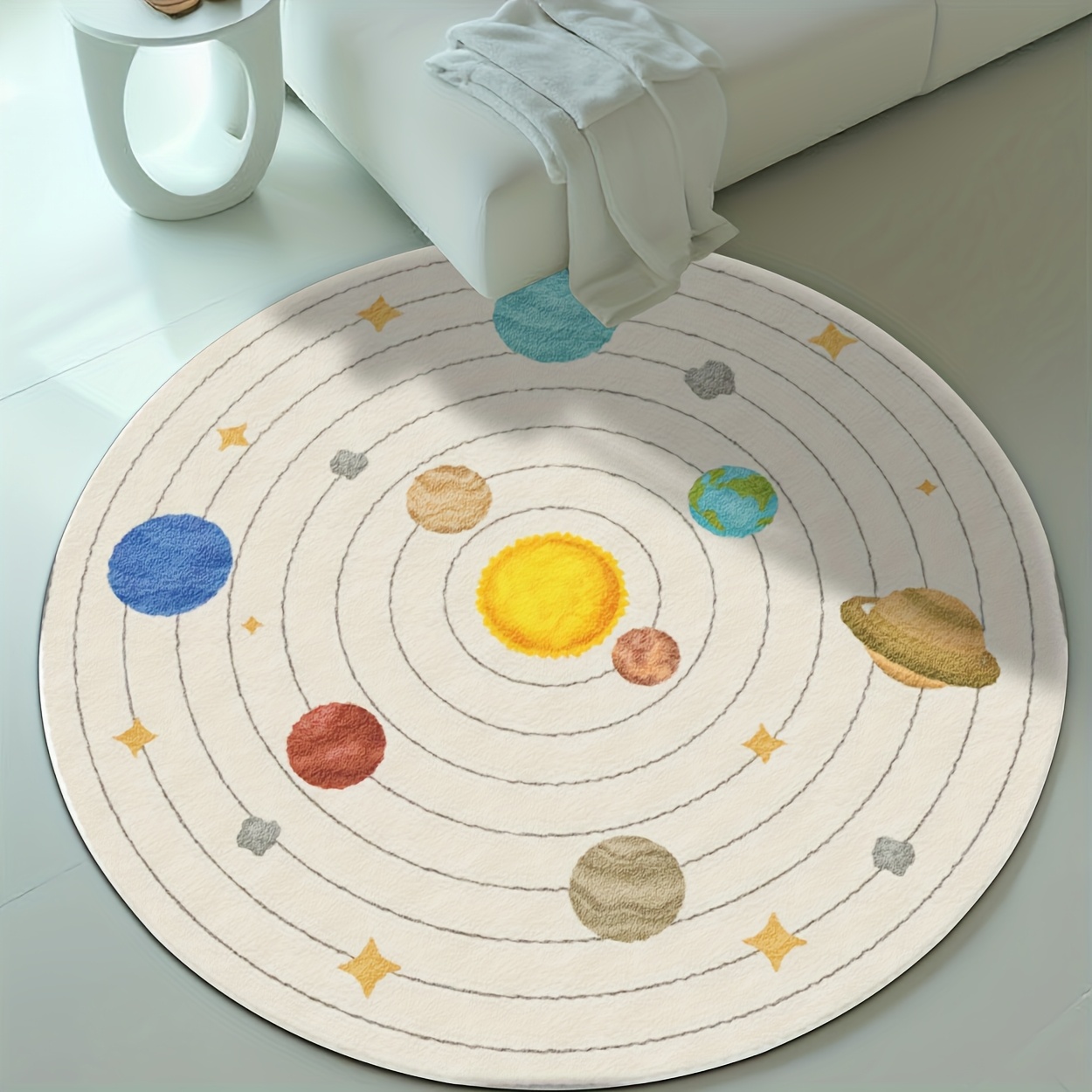 Karpet Bulat Lucu Bertema Plan - Baby Nursery Themes ulasan dan harga
