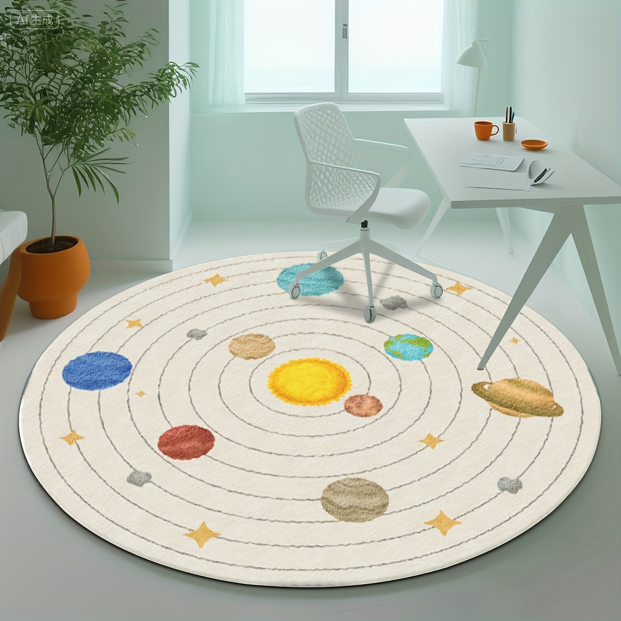 Karpet Bulat Lucu Bertema Plan - Baby Nursery Themes ulasan dan harga