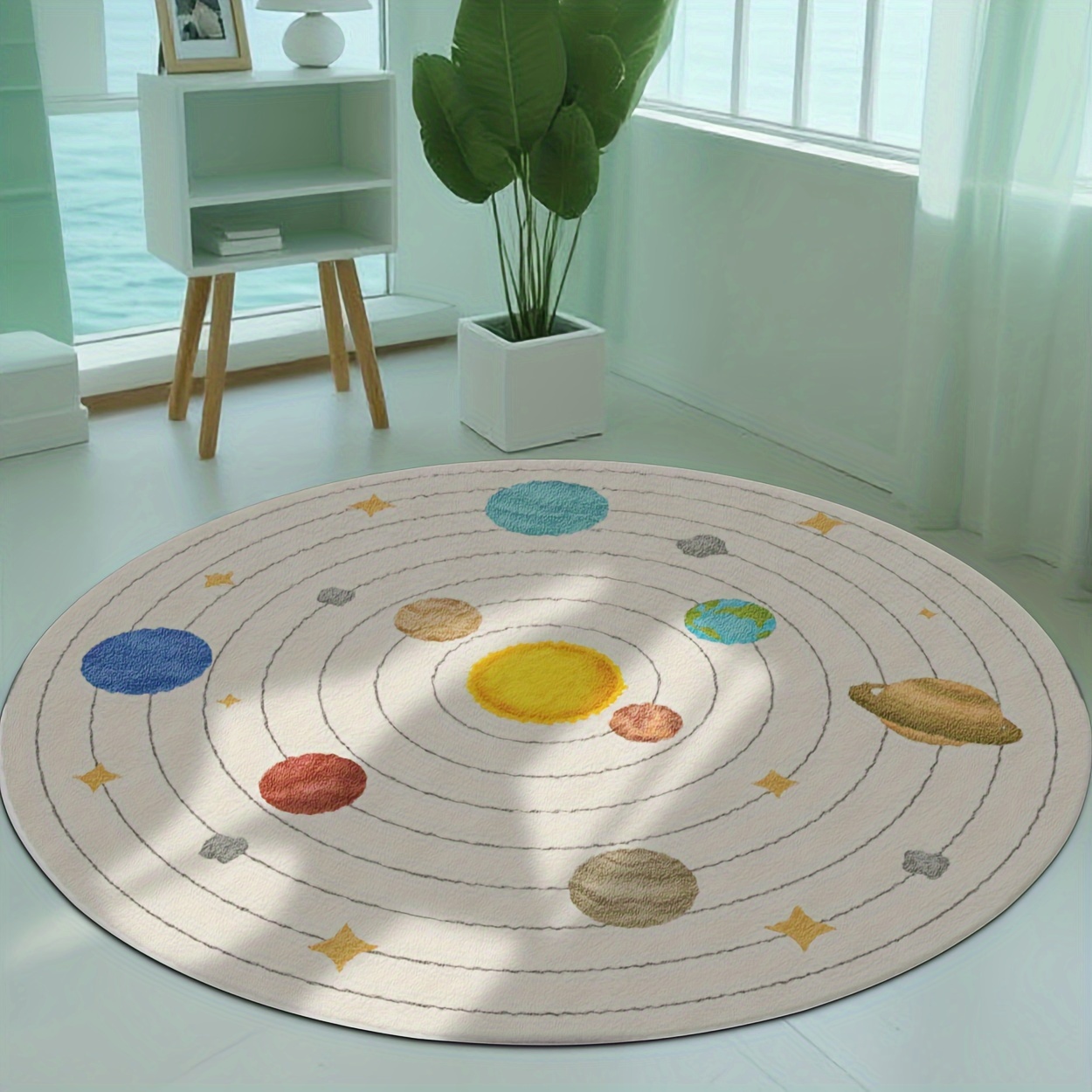 Karpet Bulat Lucu Bertema Plan - Baby Nursery Themes ulasan dan harga