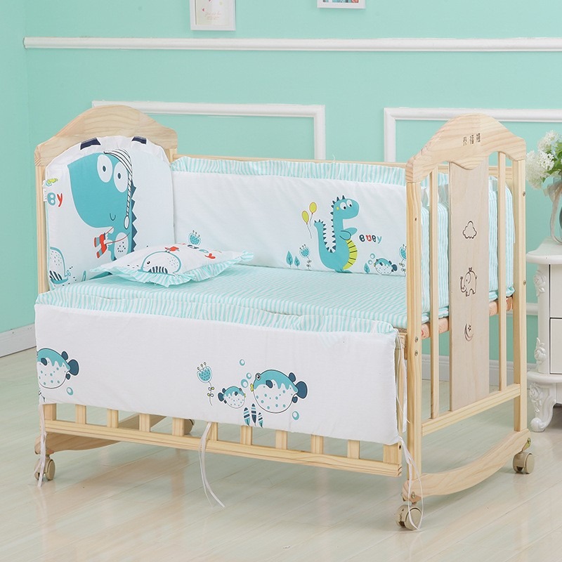 6 buah Set tempat tidur katun  - Convertible Crib Set ulasan dan harga