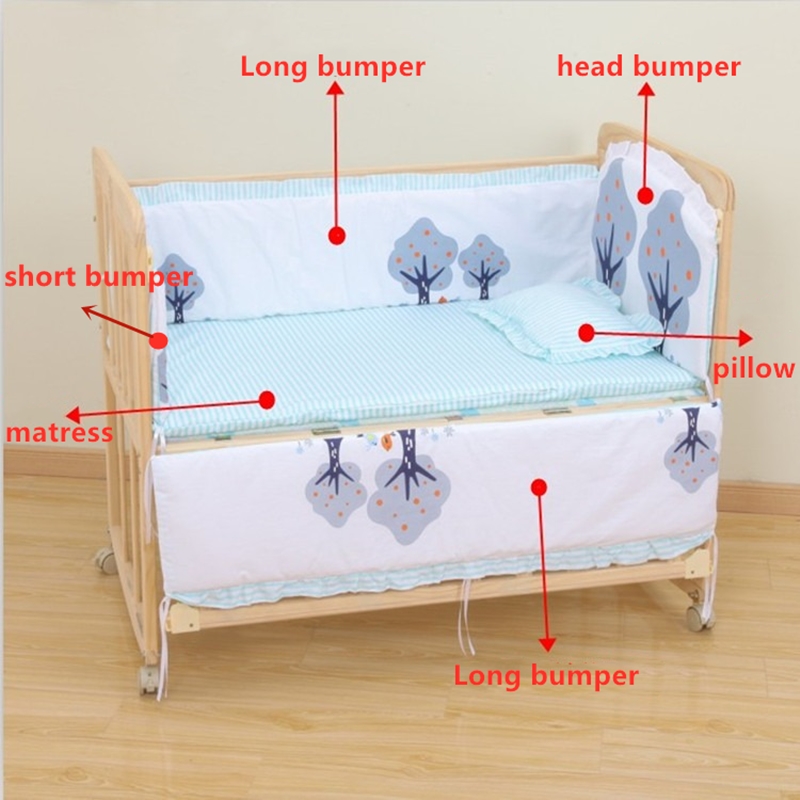 6 buah Set tempat tidur katun  - Convertible Crib Set ulasan dan harga