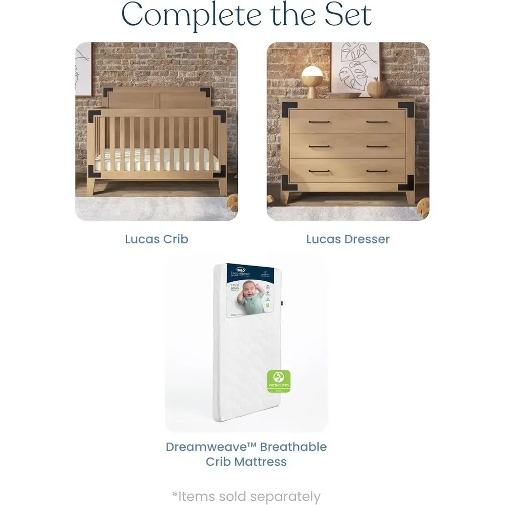 Lucas Design Set Furnitur Temp - Convertible Crib Set ulasan dan harga