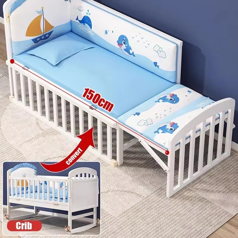 Tempat Tidur Bayi Kayu Dengan  - Convertible Crib Set ulasan dan harga