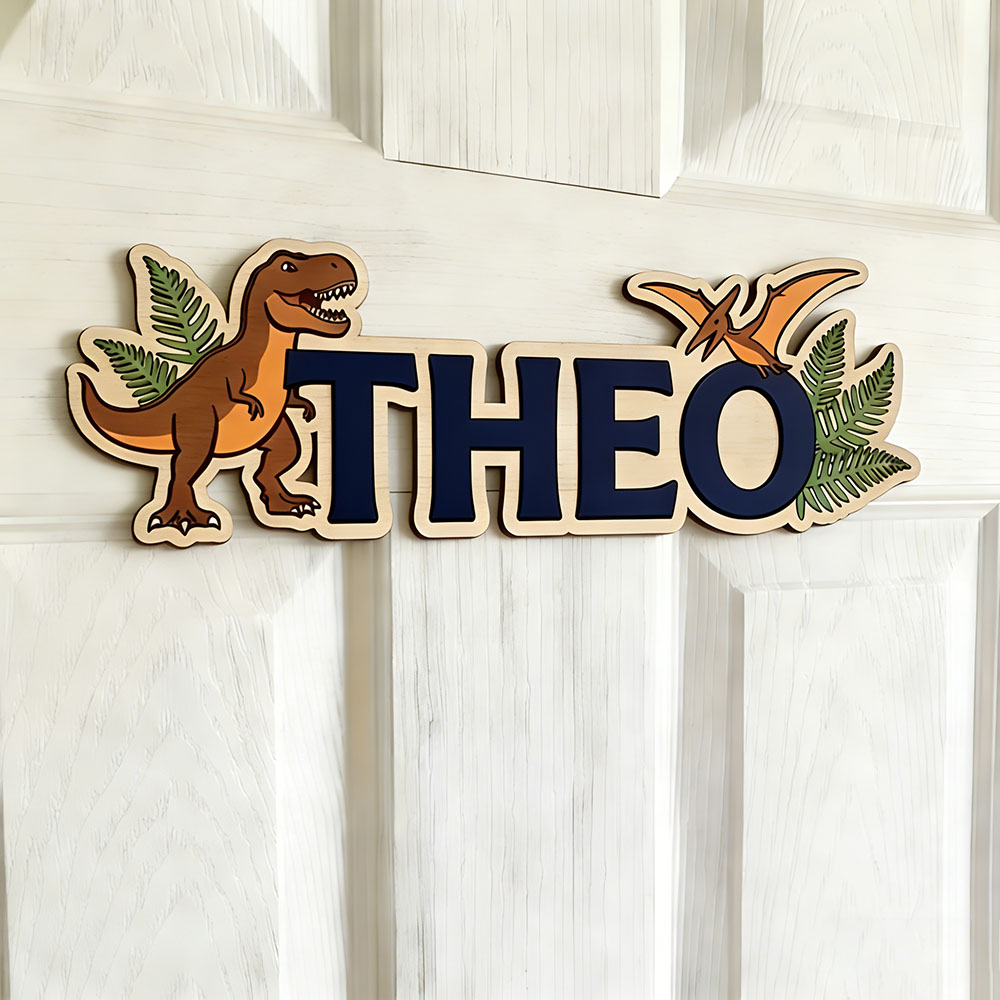 Tanda Nama Dinosaurus yang Dip - Baby Nursery Letters ulasan dan harga