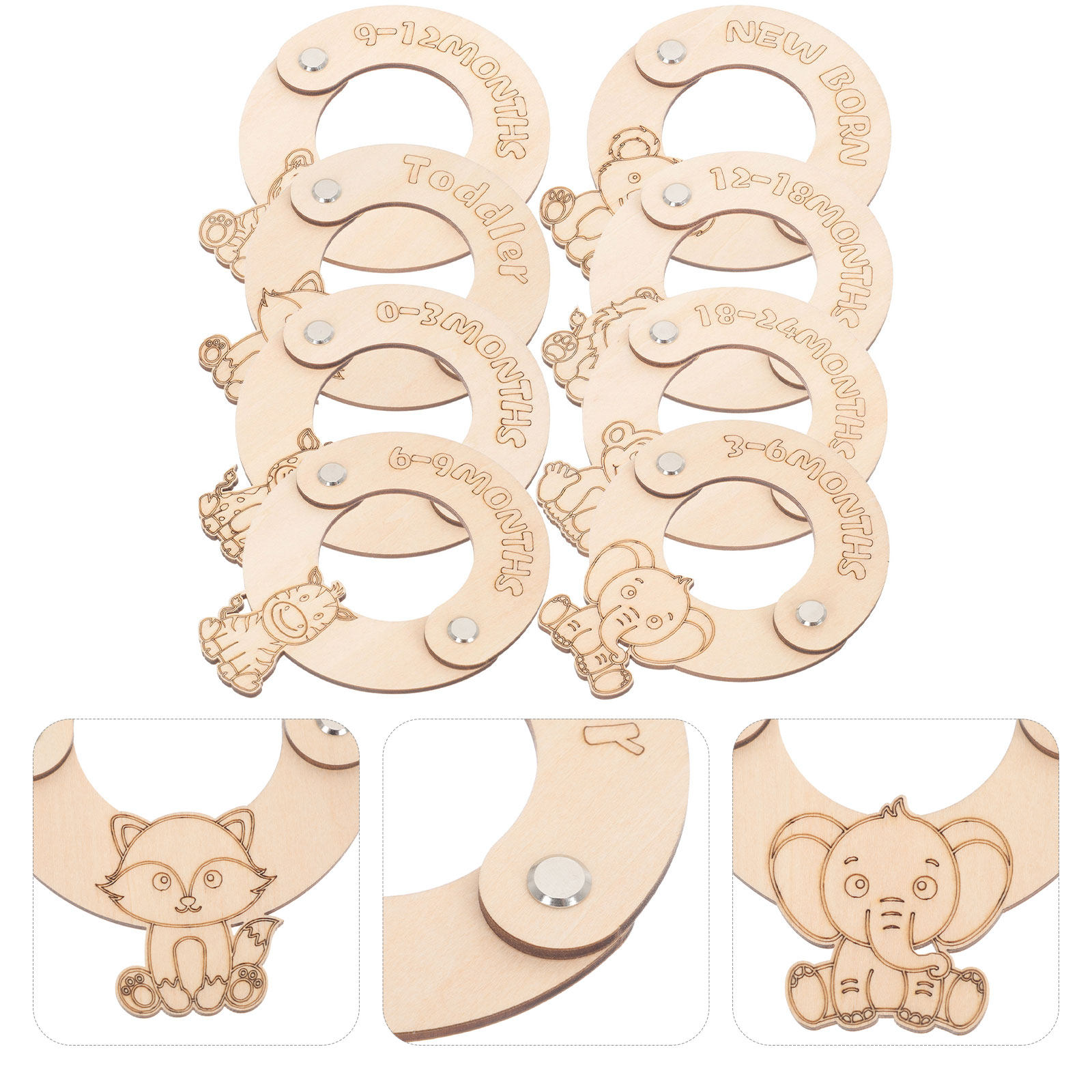 8 Buah Pembatas Ukuran Pakaian - Baby Nursery Closet ulasan dan harga