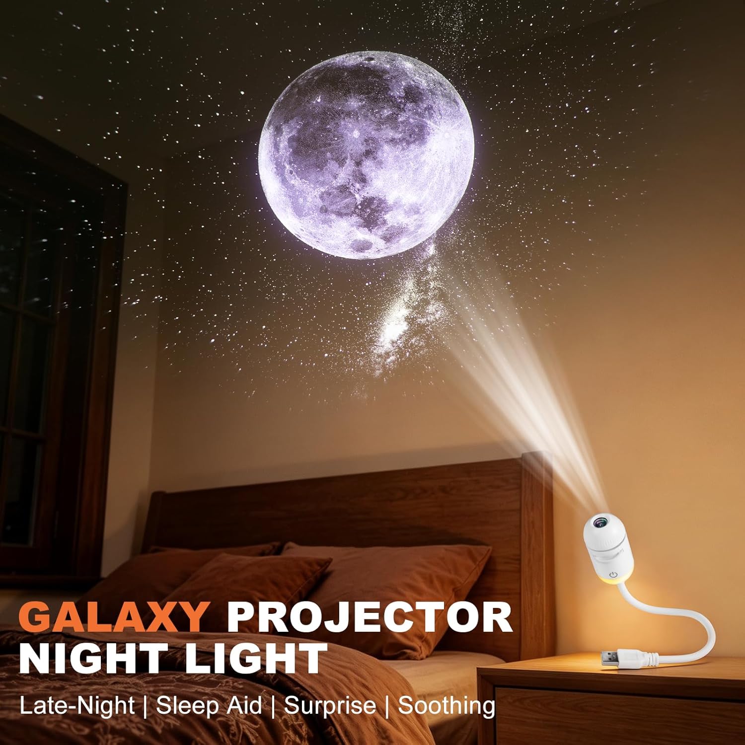 Lampu Malam Proyektor Bintang  - Night Light Projector Stars ulasan dan harga