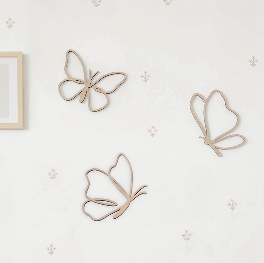 Papan Kayu Kupu-Kupu, Dekorasi - Baby Nursery Letters ulasan dan harga