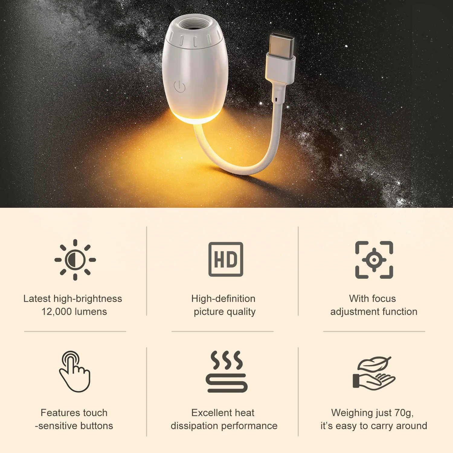 Proyektor Bintang Galaksi Mini - Night Light Projector Stars ulasan dan harga