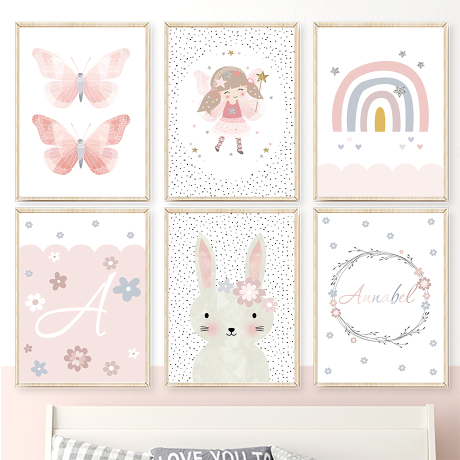 Lukisan Kanvas Seni Dinding Pe - Baby Nursery Girl ulasan dan harga