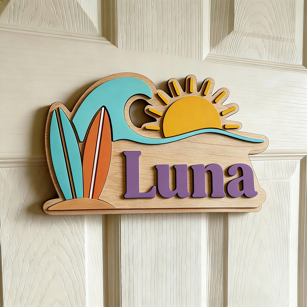 Papan Nama Pintu Bertema Gelom - Baby Nursery Letters ulasan dan harga