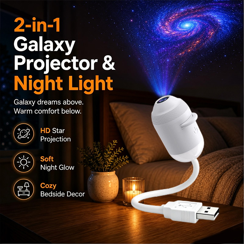 Proyektor Lampu Malam Dinamis  - Night Light Projector Stars ulasan dan harga